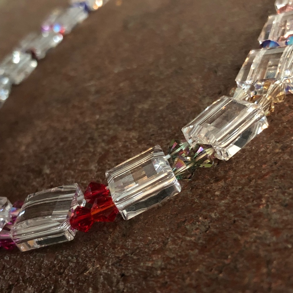 Spectacular 1 of a Kind Swarovski Crystal Necklace - Picture 7 of 8